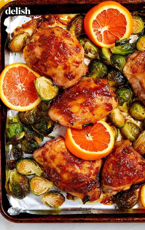 This Citrus Glazed Chicken Is An Easy One-Pan DinnerDelish Heathy Eats, Pan Dishes, Pan Chicken Recipes, Healthier Meals, Pot Dinners, One Pan Dinner, Winter Dishes, Pan Dinners, Glazed Chicken