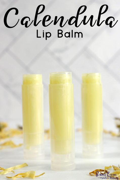 Made using a few natural ingredients, this calendula lip balm has great anti-inflammatory properties as well as wonderful healing and protective properties, keeping your lips soft and lush. Healing Lip Balm, Lip Healing, Shea Butter Lip Balm, Lip Balm Containers, Healing Balm, Calendula Oil, Best Lip Balm, Diy Lip Balm, Diy Lips