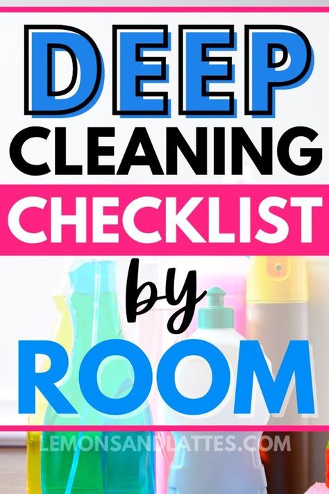 Deep Clean Home Checklist, Things To Clean In Your House, Steps To Deep Clean House, Easy Cleaning List, Ways To Deep Clean Your Home, Things To Deep Clean In Your House, Deep Cleaning House Before Selling, How To Start Deep Cleaning Your House, Cleaning Checklists By Room