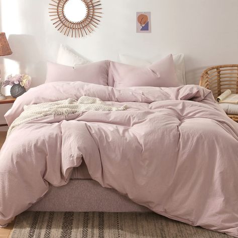 Purple King, Greyish Purple, Textured Duvet Cover, Pink Bedding Set, Purple Queen, Pink Comforter, Bedding Duvet, Inspire Me Home Decor, Bed Sets