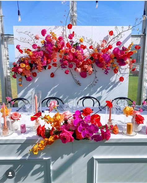 Disco Flowers Wedding, Twenty Fine, Tropical Luxe, Orange And Pink Wedding, Spring Edit, Floral Couture, Event Florals, Daisy Party, 2025 Wedding