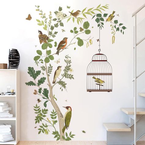 Bird Bedroom, Bird Room, Modern Wall Stickers, Large Wall Stickers, Wall Clings, Playroom Classroom, Baby Boy Bedroom, Diy Wall Stickers, Vine Wall