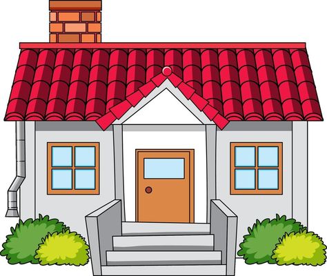 House Clipart Cute, Home Cartoon Houses, Animated House, Picture Of A House, House Animation, Cartoon Houses, Houses Clipart, Home Clipart, Home Vector