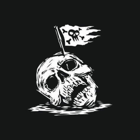 Pirates Flag, Illustration T Shirt, T Shirt Logo, Skull Head, The Head, Tattoo Design, Vector Illustration, Flag, T Shirt