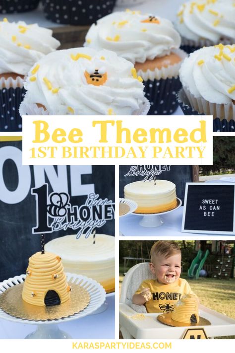 1 Year Birthday Letter Board, It's Fun To Bee One, Boy Bee Birthday Party, First Bee Day Party Food Ideas, Fun To Bee One Birthday Boys, Honeybee 1st Birthday Party, Bumble Bee Themed Birthday Party, Queen Bee First Birthday, Sweet As Can Bee Birthday