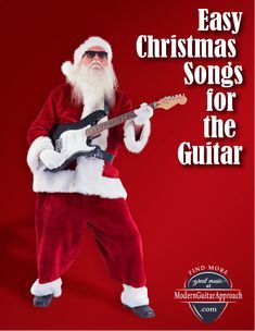 Easy Christmas Song Guitar Songs With Chords, Easy Guitar Songs Chords, Songs For Guitar, Songs With Chords, Guitar Lessons For Kids, Acoustic Guitar Chords, Guitar Songs For Beginners, Guitar Strumming, Blues Guitar Lessons