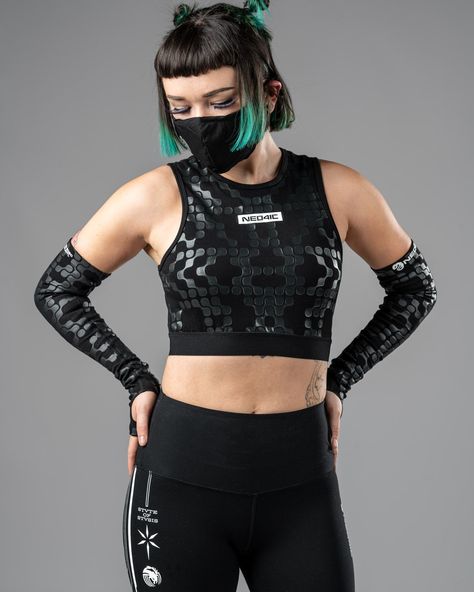 Cyberpunk Shirt, Futuristic Cyberpunk, Over Shirt, Future Style, Black Snapback, Crop Tank Top, Black Textures, White Ink, Cropped Top