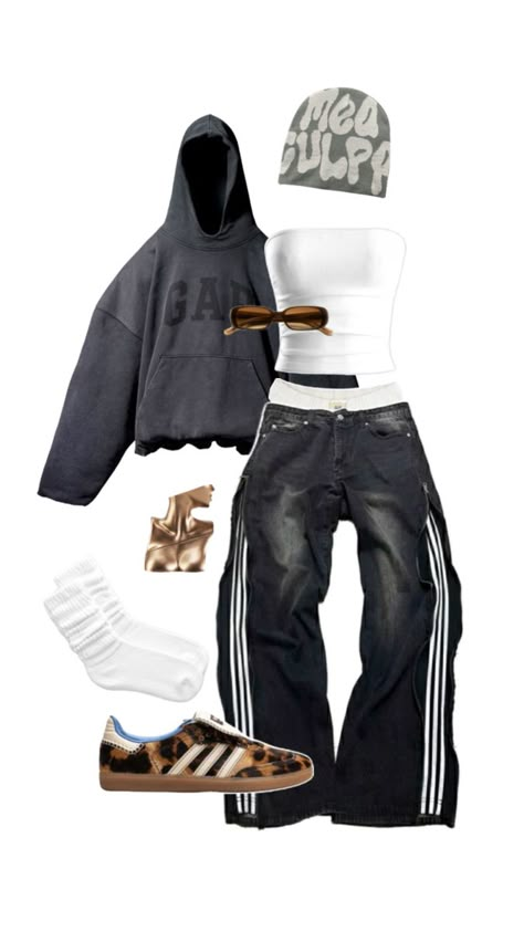 cheetah sambas, y2k, outfit idea, inspo, fit inspo, gap hoodie, adidas samba, ahs, ahs style Cheetah Hoodie Outfit, Ahs Style Outfits Winter, Cheetah Sambas Outfit, Ahs Winter Outfits, Ahs Outfit Ideas, Ash Style Outfit, Ahs Aesthetic Outfits, Cheetah Sambas, Street Wear Nails