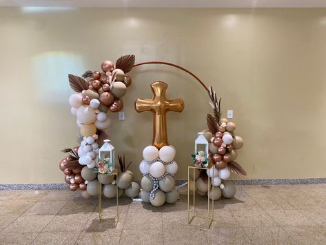 Confirmation Balloon Garland, Communion Balloon Decor, Hoop Balloon Garland, Baptism Balloon Garland, Cross Balloons, Communion Balloons, First Communion Centerpieces, Communion Decor, Balloon Ring