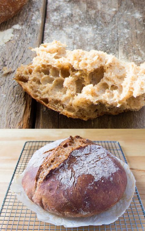 Amazing No Knead Bread With Whole Grain Recipe! - A Piece Of Rainbow Whole Grain Artisan Bread Recipe, 7 Grain Bread Recipe, Whole Grain Recipes, Bread Flour Recipe, No Knead Bread Recipe, Cereal Bread, Fiber Bread, Multi Grain Bread, Knead Bread Recipe