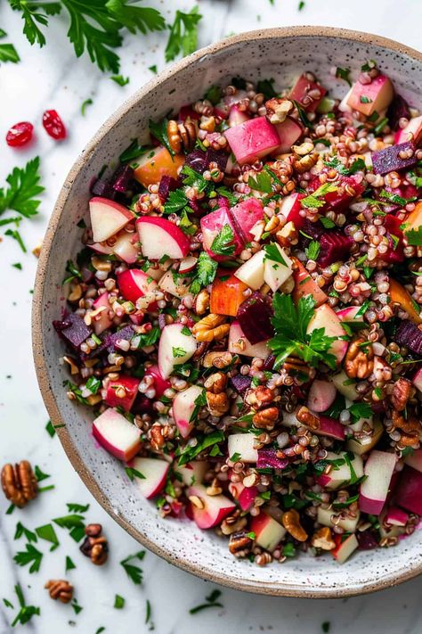 Legume Dishes, Ayurveda Food, Salad With Beets, Buckwheat Salad, Roasted Leeks, Nutritious Lunch, Vegan Quinoa Salad, Buckwheat Recipes, Ayurveda Recipes