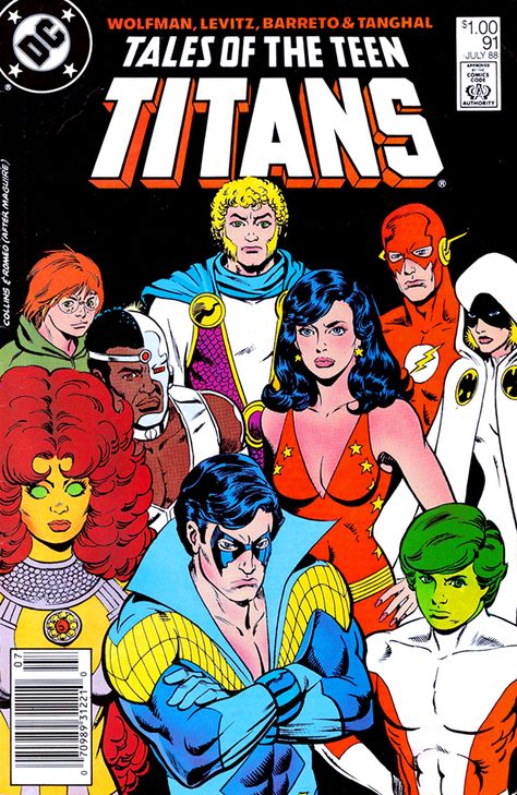 A QUICK LOOK AT SOME OF THE COMIC BOOK COVERS THAT REFLECT KEVIN MAGUIRE'S CLASSIC COVER FOR JUSTICE LEAGUE 1 Titans Comic, Teen Titans Series, Titans Dc, The New Teen Titans, Justice League Comics, Original Teen Titans, Comic Cover, Dc Comic Books, Classic Comics