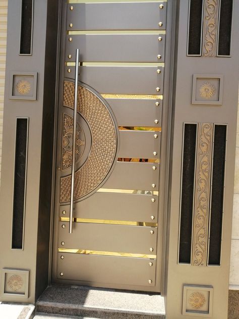 दरवाजा डिजाइन, درابزين السلم, Pintu Interior, Flush Door Design, House Main Door, House Main Door Design, Eksterior Modern, Main Entrance Door Design, Iron Door Design