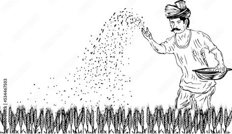 Download Asian farmer separating pesticides and fertilizers with hand outline vector illustration, Indian farmer separating seeds in farm sketch drawing, Indian farmer cartoon doodle silhouette Stock Vector and explore similar vectors at Adobe Stock. Farm Sketch, Wheat Crop, Drawing Indian, Illustration Indian, Hand Outline, Young Farmers, Cartoon Doodle, Golden Harvest, Selling Photos Online