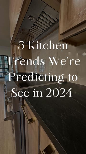 C3CC | Construction Services DFW on Instagram: "Discover the top 5 Kitchen Trends we’re predicting for 2024! 👀 1️⃣ Earthy Green Kitchens: Warm earthy tones create a cozy, timeless atmosphere. 2️⃣ Natural Woods: A continued favorite, bringing forth an elegant and minimalist aesthetic. 3️⃣ Stone Backsplash: Extend your island stone to your backsplash for a touch of luxury and durability. 4️⃣ Drawers in Lowers: Optimize vertical space for easy storage of pots and pans. 5️⃣ Hidden Outlets: Enhance your kitchen’s visual appeal by concealing outlets. Share your favorite trend with us! ✨ • • • #c3cc #kitchendesign #kitchentrends #kitchentrends2024 #homerenovation #earthytones #neutrals #customcabinets #customkitchen #homedesign #generalcontractor #hiddenoutlets #stone #backsplash #interior Brown Soapstone Countertops, Herringbone Backsplash Black Grout, Walnut Cabinets Backsplash, Kitchen With Granite Backsplash, Stone Backsplash Behind Range, Black Quartz With Gold Veining, Granite Countertops With Walnut Cabinets, Knotty Alder Kitchen Cabinets With Black Granite, Modern Travertine Kitchen