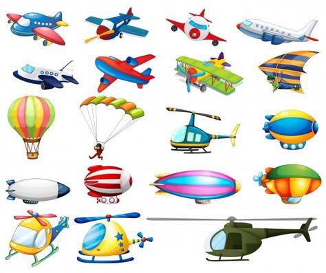 Different modes of air transportation Free Vector Air Transportation Preschool, Transport Images, Farm Animals Preschool, Cartoon Sea Animals, Transportation Preschool, Transportation Theme, Watercolor Sky, Free Printable Stickers, Isometric Illustration