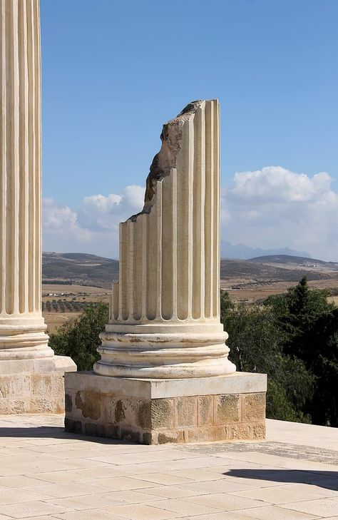 tunisia, the roman empire, the ruins of the, ruins of rome, ancient, roman, historical, udna, colonna, destroyed column | Pikist Roman Ruins Drawing, Ancient Temple Ruins, Roman Collums, Ancient Greek Ruins, Ancient Ruins Tattoo, Greek Ruins Tattoo, Greek Ancient Architecture, Greek Columns Aesthetic, Greco Roman Architecture