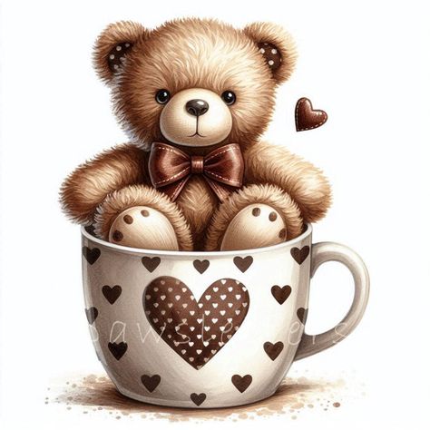 Romantic Teddy Bear, Teddy Drawing, Romantic Settings, Valentine Bear, Teddy Pictures, Teddy Bear Clipart, Fav Products, Bear Clipart, Easter Pictures