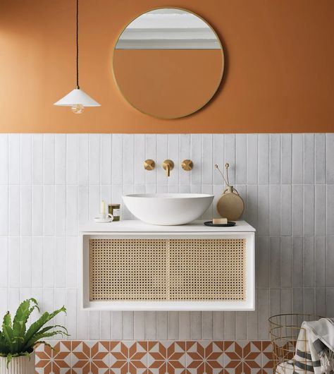 Bathrooms | Claybrook | Free Delivery Small Bathroom Tile Ideas, Small Bathroom Tiles, Glazed Brick, Mid Century Bathroom, Downstairs Toilet, Small Toilet, Brick Tiles, Bathroom Layout, Porcelain Flooring