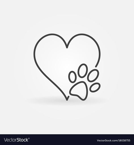 Dog Paw Print Heart Tattoo, Heart With Paws Tattoo, Heart And Dog Paw Tattoo, Pawprint Heart Tattoo, Heart Paw Tattoo, How To Draw Dog Paws, Heart With Paw Print Tattoo, Heart And Paw Tattoo, Heart Paw Print Tattoo