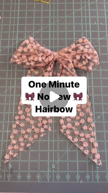 Chelsea on Instagram: "Let’s make a hairbow in under a minute without sewing a single stitch! 😍😍😍  #hairbowtutorial #hairbow #nosewproject #sewingtutorial #hairtutorial #hairbowdiy #hairhack #dressbow #hairstyle" How To Hair Bows With Ribbon, Diy Hair Bow Barrettes, Hair Bow Out Of Ribbon, No Sew Sailor Bow Diy, How To Make A Hair Bow Out Of Ribbon, Make A Hair Bow With Ribbon, How To Make A Bow Tutorial, How To Sew Hair Accessories, How To Make Bows Out Of Fabric