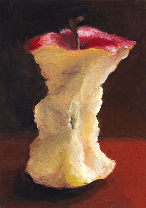 Society Painting, Old Oil Paintings, Well Painting, Eve Apple, Apple Drawing, Oil Pastel Painting, Apple Core, Zsazsa Bellagio, Apple Print