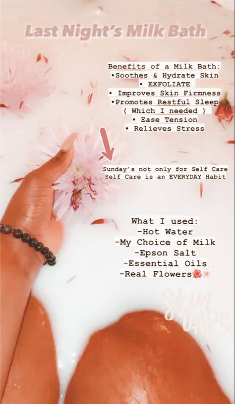 Things To Add To Your Bath, Benefits Of Milk Bath, Bath Must Haves, Bath Time Ideas, Hot Bath Benefits, Milk Bath Benefits, Body Oil Diy, Spiritual Cleansing Bath, Bath Tips