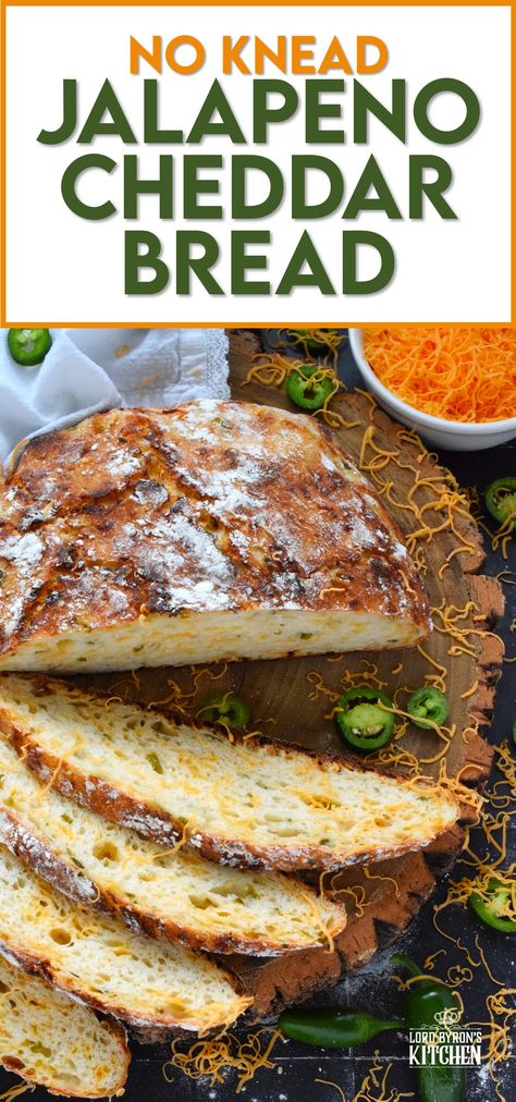 Cheddar Jalepeno Artisan Bread, Jalapeno Cheddar Artisan Bread, Cheesy Artisan Bread, Cheese And Jalapeno Bread, Easy Jalapeno Cheese Bread, No Knead Cheese And Herb Bread, Jalapeno Cheddar Bread, Bread No Knead, Jalapeno Cheese Bread