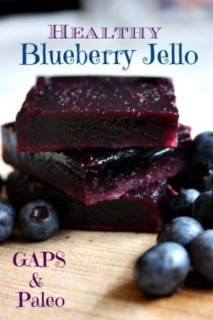 Blueberry Jello, Homemade Jello, Fruit Health, Gelatin Recipes, Dessert Sans Gluten, Lectin Free, Jello Desserts, Healthy Blueberry, Paleo Sweets