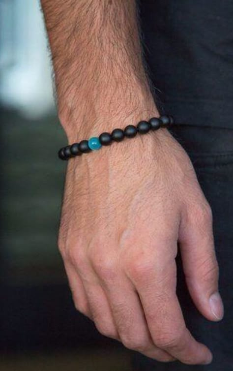 Bead Bracelets For Guys, Boys Beads Bracelet, Boys Beaded Bracelets, Bracelet Ideas For Boys, Guy Bracelets, Guys Bracelets, Bracelets Tattoo, One Year Anniversary Gift Ideas, Tattoo Bracelets