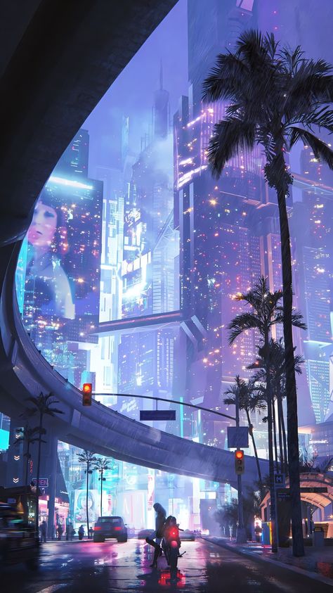 Cyberpunk Aesthetic City, Cyberpunk Environment, Cyberpunk Background, Cyberpunk Wallpaper, Trouble In Paradise, Futuristic World, Futuristic Cyberpunk, Neon Noir, Sci Fi City