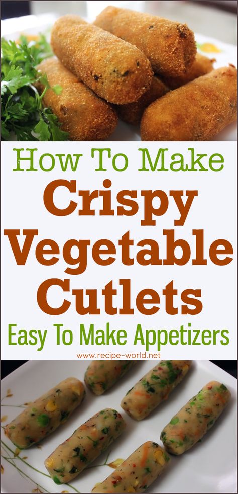 Crispy Vegetable Cutlets – Easy To Make Appetizers Healhty Meals, Vegetable Cutlets, Cooking Vegan, Paleo Cookbook, Easy To Make Appetizers, Cutlets Recipes, Herb Seasoning, Savoury Recipes, Tasty Healthy