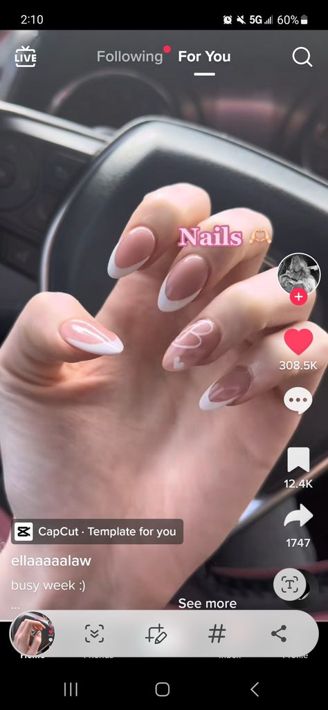 Oval Acrylic Nails With Initial, Nail Ideas With Initial Almond, Almond Acrylic Nails With Initial, Almond French Tip With Initial, Boyfriend Initial Nails Almond, Nail Inspo Bf Initial, Nails Idea With Initials, Short Almond Nails With Initial, Almond Nails Designs With Initial