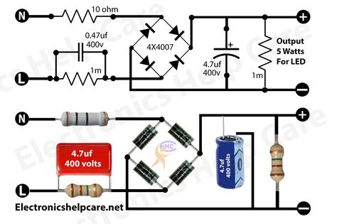 Adjustable Power Supply Circuit Diagram, Power Supply Circuit Diagram, Simple Electronic Circuits, Electronics Projects For Beginners, Power Supply Design, Ac To Dc, Power Supply Circuit, Electronic Circuit Design, Electrical Circuit Diagram