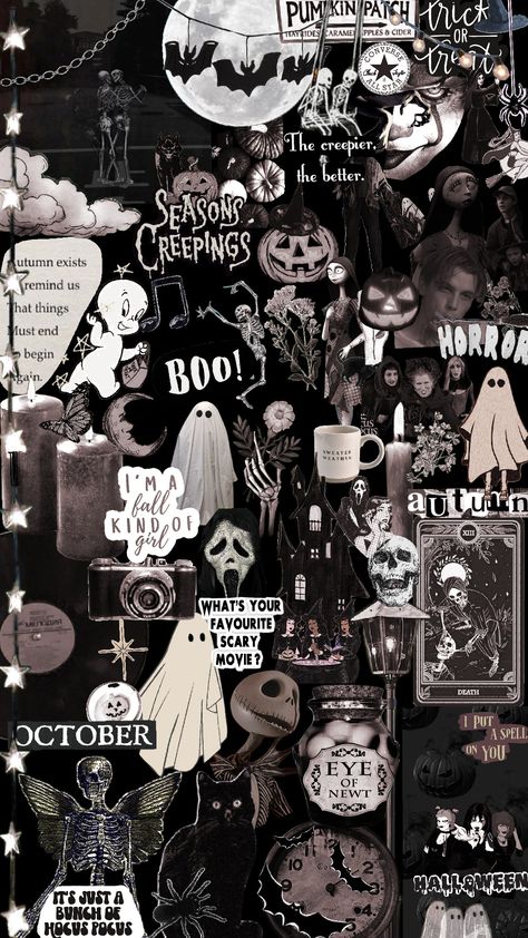 #Halloween Halloween Lock Screen, Halloween Collage, Helloween Wallpaper, Halloween Wallpaper Iphone Backgrounds, Halloween Wallpaper Backgrounds, Halloween Wallpaper Cute, Pretty Wallpapers Tumblr, Scary Wallpaper, Emo Wallpaper