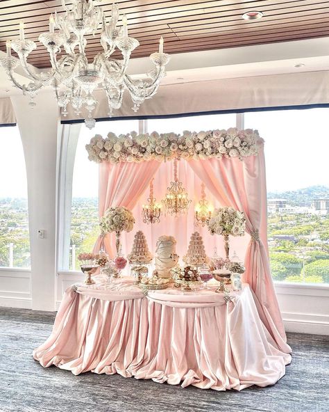 Princess Birthday Party Decorations Diy, Hotel Dessert, 15th Birthday Decorations, Quince Decor, Sweet 15 Party Ideas Quinceanera, Sweet 15 Party Ideas, Quinceanera Pink, Champagne Wall, Pink Quince