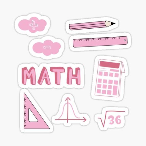 Subject Stickers, Math Subject, Math Binder, Math Design, Penanda Buku, School Book Covers, Bell Curve, Bullet Journal Banner, Preppy Stickers