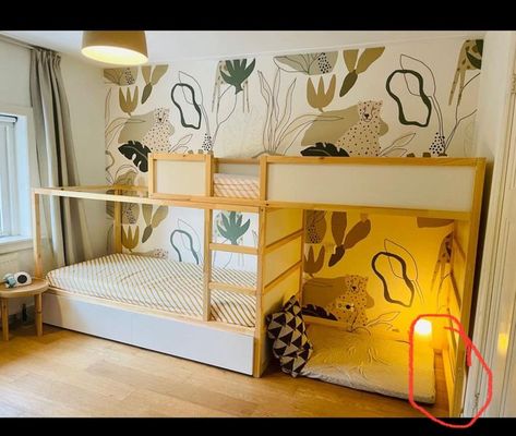 Ikea tips, hacks and more! | Anyone done that with two kura beds | Facebook Twin Bed Design, Ikea Twin Bed, Kids Rooms Inspo, Kids Shared Bedroom, Small Kids Room, Kura Bed, Kids Basement, Small Basement, Kids Bedroom Inspiration