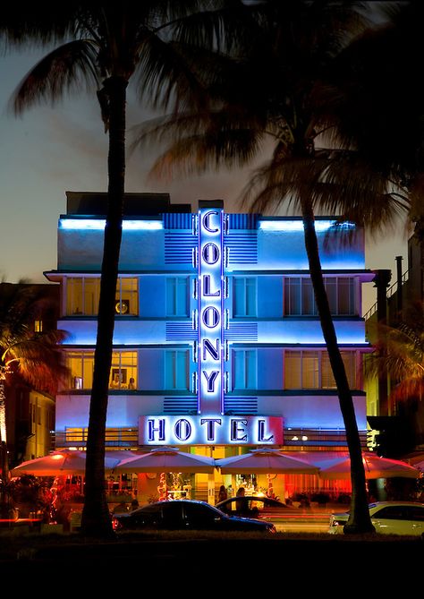 Colony Hotel Miami, Heaven City, Colony Hotel, Florida Lighthouses, Sweaty Palms, The Colony Hotel, Neon Signage, Miami Art Deco, Miami Hotels