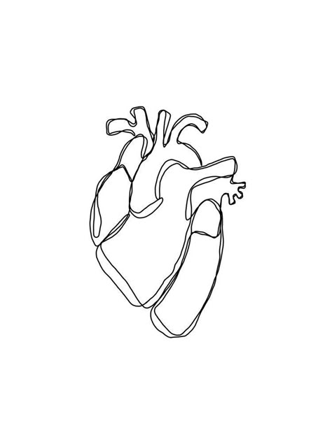 Tattoos That Look Like Sketches, Cardiologist Tattoo, One Line Tattoo Design, Art History Tattoo Simple, Tattoo Ideas On Paper Art Prints, Creative Art Tattoos, Cool Tattoo Designs Draw Sketch, One Line Heart Tattoo, Out Line Art Design