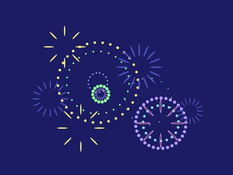 Vdo Design, Anime Fireworks, New Year Animation, Fireworks Animation, Fireworks Gif, New Year Countdown, Fireworks Design, Animation Stop Motion, Motion Graphics Inspiration