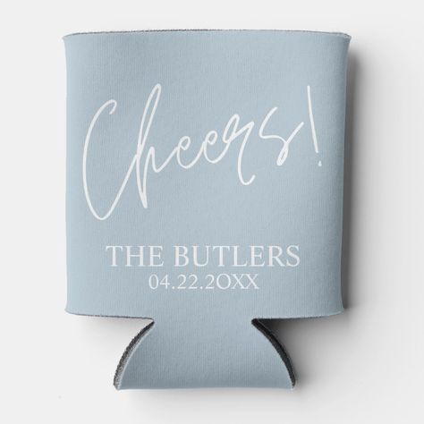 Reception Koozies, Koozie Wedding Favors, Dusty Blue Color, Dusty Blue Wedding, Wedding Koozies, Wedding Plan, Dusty Blue Weddings, Wedding 2024, Couple Shower