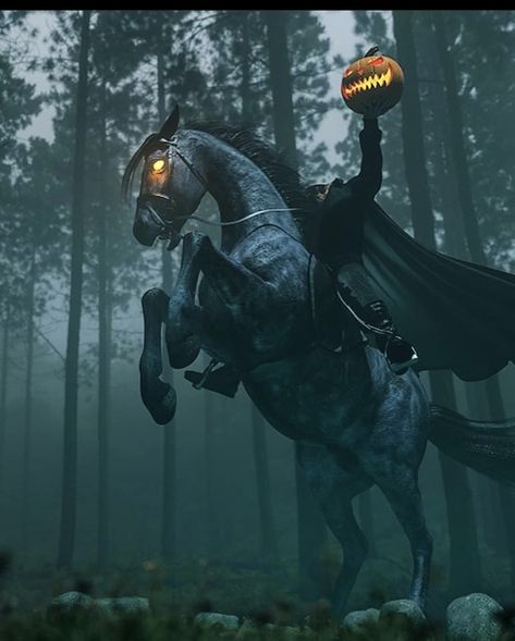 Headless Horseman Tattoo, Headless Horseman Costume, Horseman Tattoo, Creepy Urban Legends, The Headless Horseman, The Legend Of Sleepy Hollow, Legend Of Sleepy Hollow, Headless Horseman, Halloween Monster