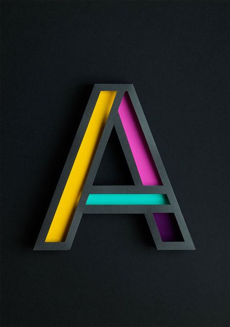 atype paper art 3d Tipografi, Mosaic Star, Typographie Logo, Inspiration Typographie, Tipografi 3d, Typographie Inspiration, 3d Alphabet, Logo Identity, 타이포그래피 포스터 디자인