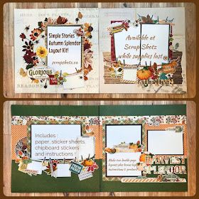 Scrap Shotz Snap Shotz: Simple Stories Autumn Splendor Layout Kit Simple Stories Layouts, Fall Scrapbook Layouts, Halloween Layout, Page Layouts, Fall Scrapbook, December Daily, Simple Stories, Fall Cards, Fall Photos