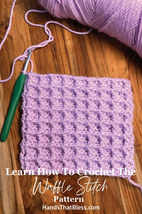 Learn How To Crochet The Waffle Stitch Pattern - Hands That Bless Waffle Stitch Crochet Pattern, Waffle Stitch Crochet, Stitch Crochet Pattern, Crochet Waffle, Lap Blankets, Tie Dye Tutorial, Crochet Waffle Stitch, Dyeing Tutorials, Front Post Double Crochet