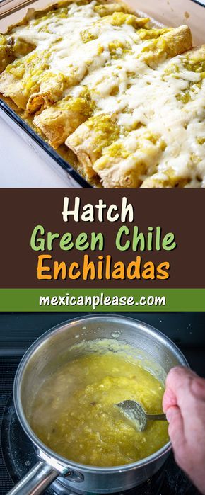 Mexican Food Recipes Enchiladas, Hatch Green Chili Recipe, Hatch Chili Recipes, Hatch Chile Recipes, Green Chili Chicken Enchiladas, Chili Enchiladas, Roasted Green Chili, Green Chili Enchiladas, Green Chile Enchiladas