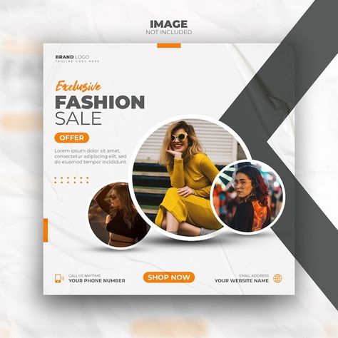 Exclusive fashion sale social media post... | Premium Psd #Freepik #psd #fashion-sale #clothes-sale #fashion-poster #fashion-banner Fashion Design Social Media Post, Clothing Poster, B2b Social Media, Cloth Banners, Fashion Ads, Fashion Banner, Sale Clothes, Website Names, Social Media Post Design