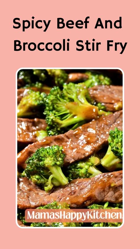 Hello, food lovers! Today, you're taking another trip into my Asian cooking with my Beef and Broccoli Stir Fry. It combines tender beef and fresh broccoli. Balanced and flavorful, this stir fry is a speedy and delicious dinner choice for your family weeknight. Now I start trying a stir fry meal every weekend especially on Sunday as the family gets around at launch and this is the perfect time for me to make this stir fry meal, and this weekend I tried the Spicy Beef and Broccoli stir fry, and is Spicy Beef And Broccoli Stir Fry, Spicy Beef And Broccoli, Steak Stirfry Recipes, Chinese Beef And Broccoli, Beef Broccoli Stir Fry, Steak And Broccoli, Spicy Steak, Steak Stir Fry, Homemade Chinese Food