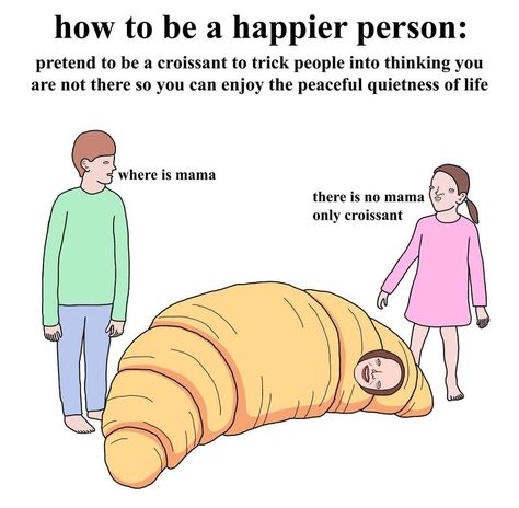 Chris Simpsons Artist, Happy Person, How To Be A Happy Person, Very Funny Pictures, Really Funny Pictures, Really Funny Memes, Croissant, Funny Laugh, Mood Pics